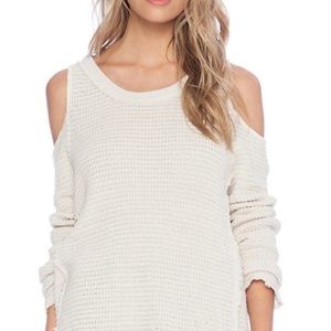 Free People Cold Shoulder Knit Sweater